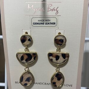 Genuine leather earrings